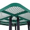 Flash Furniture Square Creekside Picnic Table, Green, Metal, 79.75 in L SLF-EMS-46-GN-GG - alternate 7